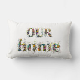 我々の家の装飾文字スプレー野花 ランバークッション