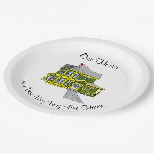 我々の家パーソナライズされた ペーパープレート (アングル)