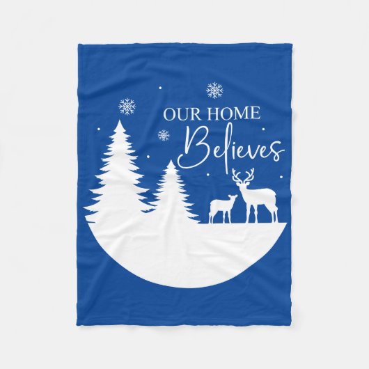 我々の家信じ フリースブランケット (正面)