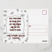 我々の家族からあなたの赤まで 箔シーズンポストカード (裏面)