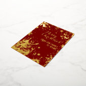 我々の家族からあなたの赤まで 箔シーズンポストカード (回転した状態)