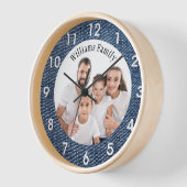 我々の家族の壁の時計自然の木枠 壁時計 (傾斜)