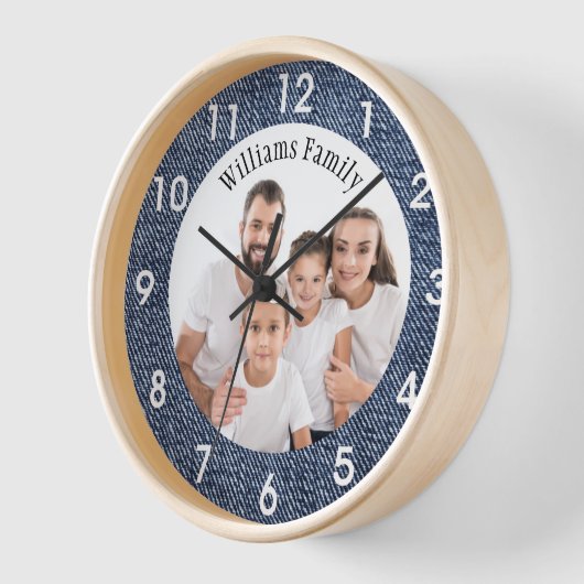 我々の家族の壁の時計自然の木枠 壁時計 (傾斜)
