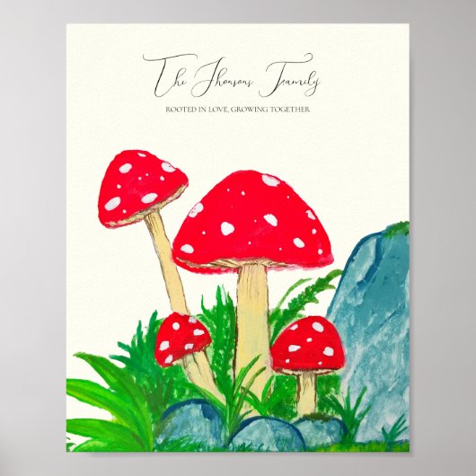 我々の家族の木 – キパーソナライズされたノコ ポスター (正面)