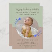 我々の射撃、 発砲スターが一誕生日に 招待状 (正面/裏面)