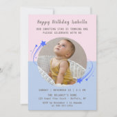 我々の射撃、 発砲スターが一誕生日に 招待状 (正面)