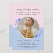 我々の射撃、 発砲スターが一誕生日に 招待状 (正面/裏面)