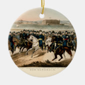 我々の将軍、復元されたヴィンテージ内戦クリスマス セラミックオーナメント (正面)