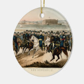 我々の将軍、復元されたヴィンテージ内戦クリスマス セラミックオーナメント (左)