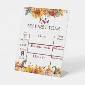 我々の小さなかぼちゃは1年になる 台座サイン (正面)