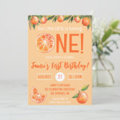 我々の小さなかわいこちゃんが一つになった!最初の誕生日 招待状 (スタンド正面)