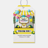 我々の小さなかわいこちゃんレモネードスタンドベビーシャワー ギフトタグ (正面)