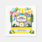 我々の小さなかわいこちゃんレモネードスタンドベビーシャワー スタンダードカクテルナプキン (正面)