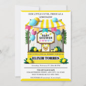 我々の小さなかわいこちゃんレモネードスタンドベビーシャワー 招待状 (正面)