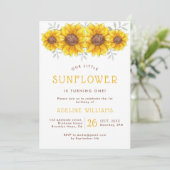 我々の小さなひまわりが一つになった |誕生日 招待状 (スタンド正面)