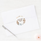 我々の小さなカウボーイワイルドウェストはあなたのメッセージを愛する ラウンドシール (封筒)