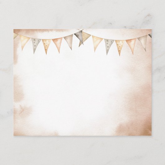 我々の小さなカウボーイワイルドウェストベイビーシャワーアドバイス エンクロージャーカード (裏面)