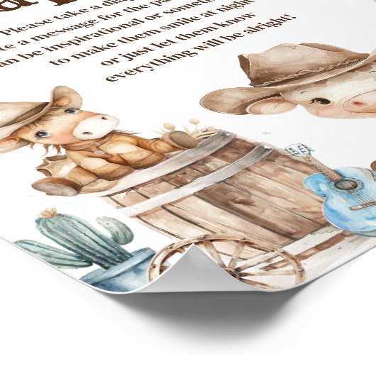 我々の小さなカウボーイワイルドウェスト晩夜おむつ ポスター (角)