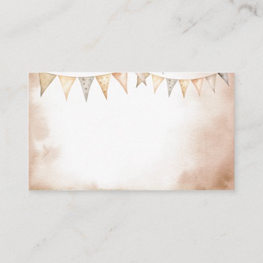 我々の小さなカウボーイワイルドウェスト赤ちゃんシャワーのレジストリ エンクロージャーカード (裏面)