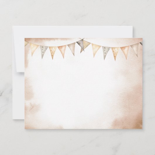 我々の小さなカウボーイワイルドウェスト赤ちゃんシャワー サンキューカード (裏面)