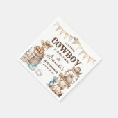 我々の小さなカウボーイワイルドウェスト赤ちゃんシャワー スタンダードカクテルナプキン (角)