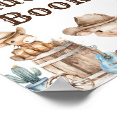 我々の小さなカウボーイワイルドウエストベビーシャワーゲストブック ポスター (角)