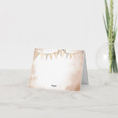 我々の小さなカウボーイ野生の西の赤ちゃんシャワーを折り畳んだ サンキューカード (裏面)