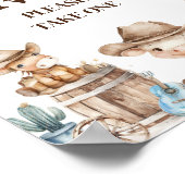 我々の小さなカウボーイ野生の西の赤ん坊シャワーは好意 ポスター (角)