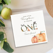 我々の小さなカボチャの森の動物の誕生日 スタンダードカクテルナプキン