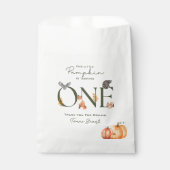 我々の小さなカボチャの森の動物最初の誕生日 フェイバーバッグ (正面)