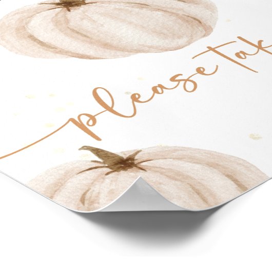 我々の小さなカボチャの誕生日は署名を好む ポスター (角)