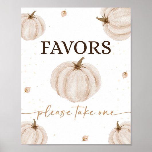 我々の小さなカボチャの誕生日は署名を好む ポスター (正面)