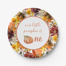 我々の小さなカボチャはワンプレートファースト誕生日