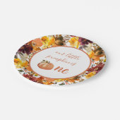 我々の小さなカボチャはワンプレートファースト誕生日 ペーパープレート (アングル)