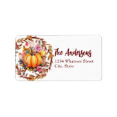 我々の小さなカボチャは一つのアドレスを回している ラベル (正面)