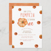 我々の小さなカボチャは一つの招待状を回している 招待状 (正面/裏面)