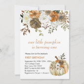 我々の小さなカボチャは素朴な茶色に変わっている 招待状 (正面)