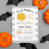 我々の小さなカボチャは1つの最初の誕生日 招待状