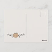 我々の小さなカボチャは、1つの最初の誕生日Iを回している ポストカード (裏面)