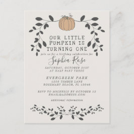 我々の小さなカボチャは、1つの最初の誕生日Iを回している ポストカード