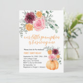 我々の小さなカボチャは、1つの燃えるようなピンクを回している 招待状 (スタンド正面)