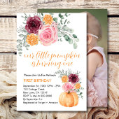 我々の小さなカボチャは、1つの燃えるようなピンクを回している 招待状