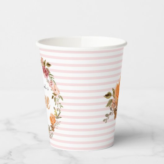 我々の小さなカボチャ1つの紙カップファースト誕生日 紙コップ (左)