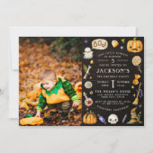 我々の小さなカボチャ |かわいいハロウィーンの誕生日パーティー 招待状 (正面)