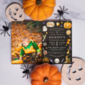 我々の小さなカボチャ |かわいいハロウィーンの誕生日パーティー 招待状