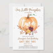 我々の小さなカボチャ |男女兼用誕生日 招待状 (正面)