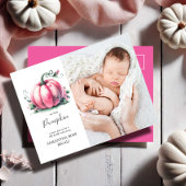 我々の小さなカボチャsipと参照ベビーシャワー招待状 シーズンポストカード