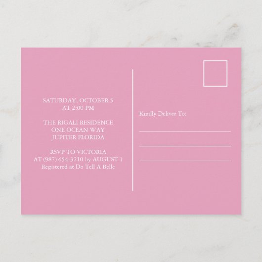 我々の小さなカボチャsipと参照ベビーシャワー招待状 シーズンポストカード (裏面)