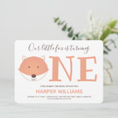 我々の小さなキツネが第一の誕生日 招待状 (スタンド正面)