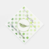 我々の小さなスイートピーオンザウェイベビーシャワー招待状 スタンダードランチョンナプキン (角)